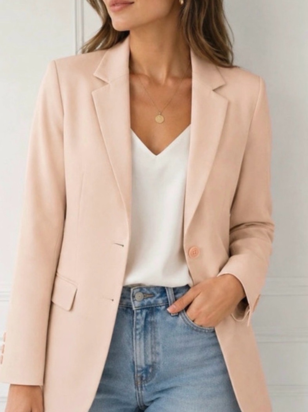 Express Women’s Blazer Blush Pink EUC Size S